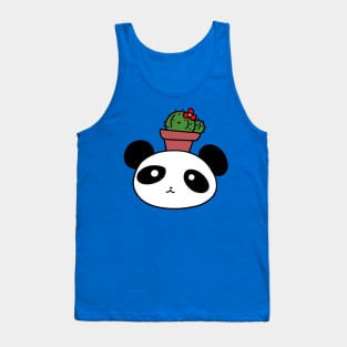 Cactus and Panda Face Tank Top